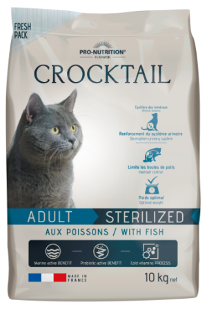 Crocktail за кастрирани котки С РИБА, 10 kg