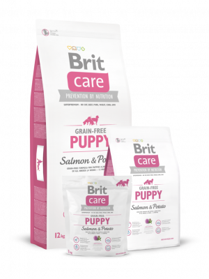 Brit Care Grain Free Puppy Salmon and Potato храна за подрастващи кучета със сьомга и картофи 3 кг