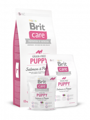 Brit Care Grain Free Puppy Salmon and Potato храна за подрастващи кучета със сьомга и картофи