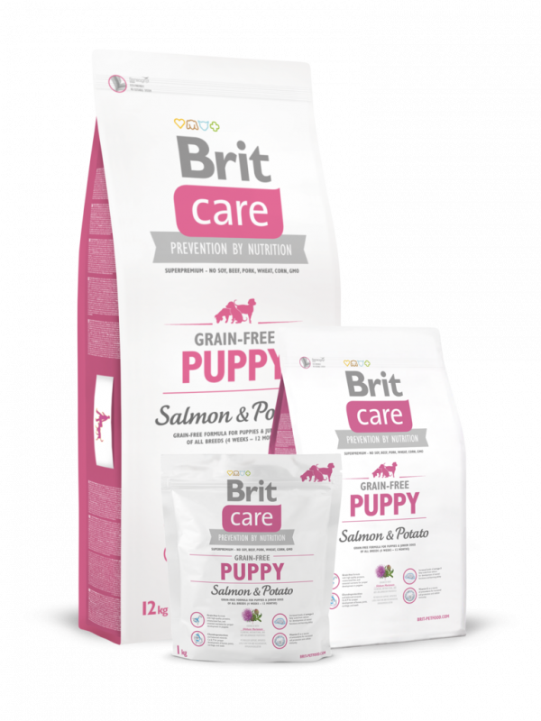 Brit Care Grain Free Puppy Salmon and Potato храна за подрастващи кучета със сьомга и картофи