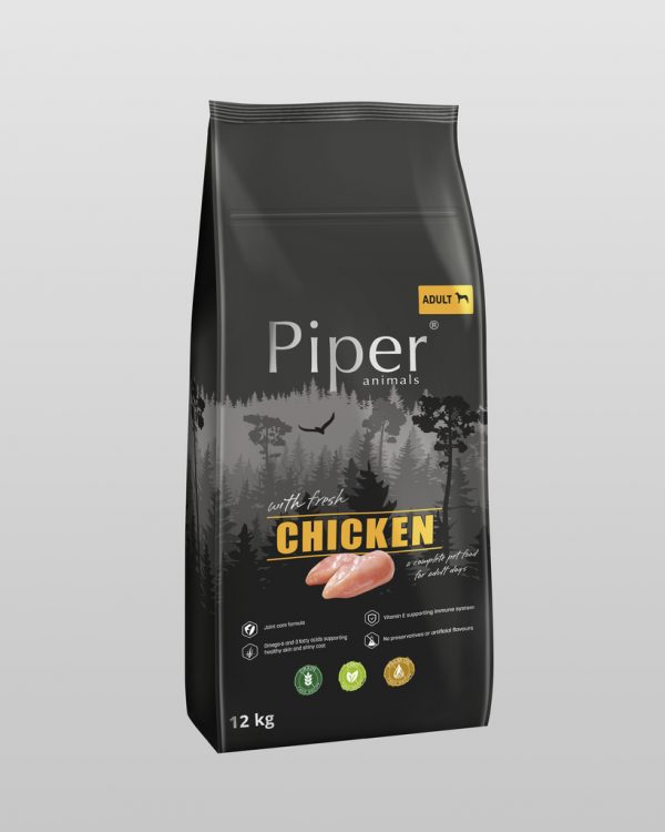 Piper Super Premium Chicken 12кг - гр.храна за израснали кучета със свежо пилешко месо