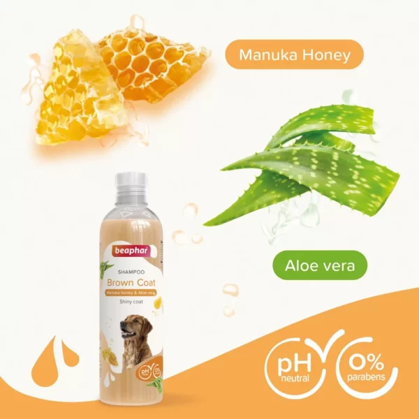 Beaphar Shampoo Brown Coat - шампоан с алое вера за кафява козина 250мл - Image 2