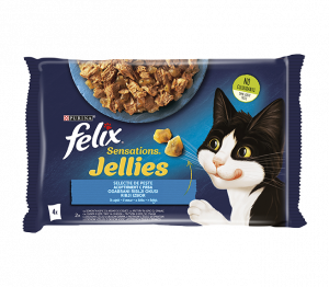 FELIX® Sensations Сьомга и Пъстърва в желе, 4х84g