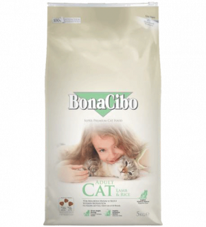 BonaCibo Adult за чувствителни котки с агнешко и ориз, 5кг