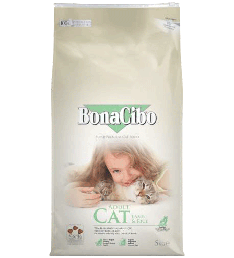 BonaCibo Adult за чувствителни котки с агнешко и ориз, 5кг
