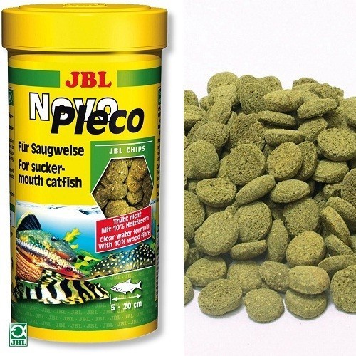 JBL NovoPleco 250мл.- Чипс от водорасли за сомчета, съдържащ дъвесина - таблетки