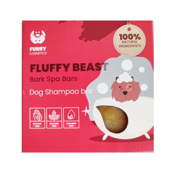 FLUFFY BEAST Твърд шампоан за кучета, 85 гр