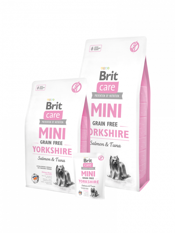 Brit Care Grain Free Yorkshire суха храна със сьомга и риба тон, за кучета от порода йоркширски териер 2 кг