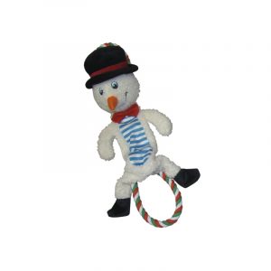 Nobby Играчка за куче - Плюшен снежен човек с въжета 39 см