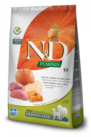 N&D Pumpkin Chicken &Pomegranate MED&MAXI Adult 12кг., за кучета от средни и едри породи с пиле и нар