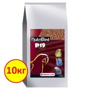 NutriBird Р19 Tropical - екструдирана храна за големи папагали, 10 кг