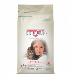 BonaCibo Kitten с пиле, аншоа и ориз-1.5кг