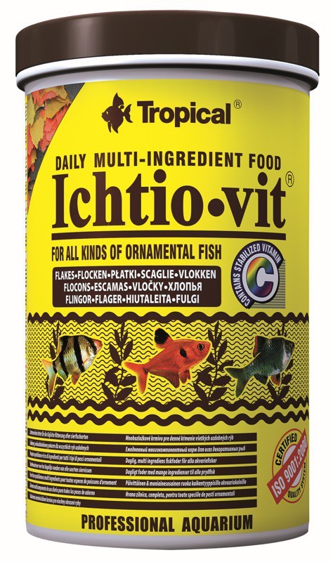 Tropical ICHTIO-VIT 500 мл. ежедневна храна на люспи за всички декоративни рибки
