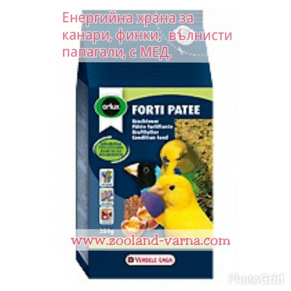 FORTI PATEE Енергийна храна за малки птици, с МЕД, 250гр