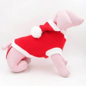 Коледен пуловер за куче с качулка XXS-XXL