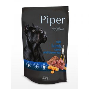 Piper Adult 500гр. пауч - Агне, моркови и кафяв ориз, с масло от ленено семе