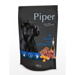 Piper Adult пауч агне, морков, кафяв ориз и масло от ленено семе 500 гр