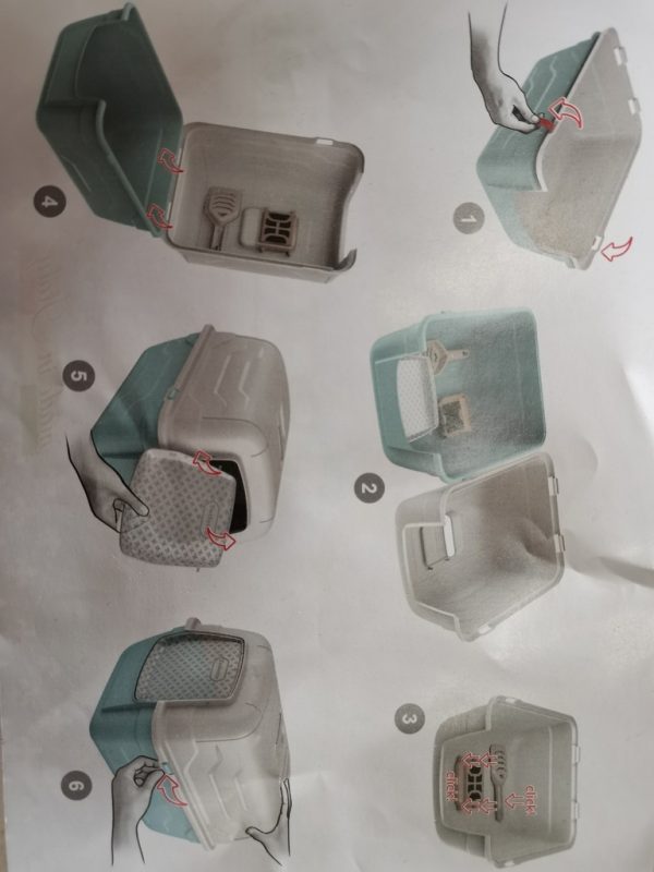 Закрита котешка тоалетна ROTO 52cм x 40cм x 40cм.