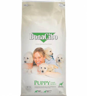 BonaCibo Puppy, за подрастващи кучета с агне и ориз 15кг