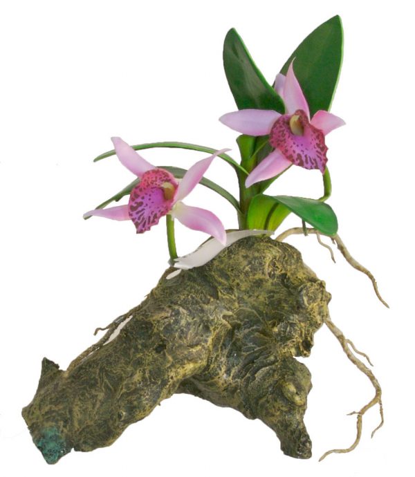 Zoo Med Orchid with rock Реалистични изкуствени растения за терариум