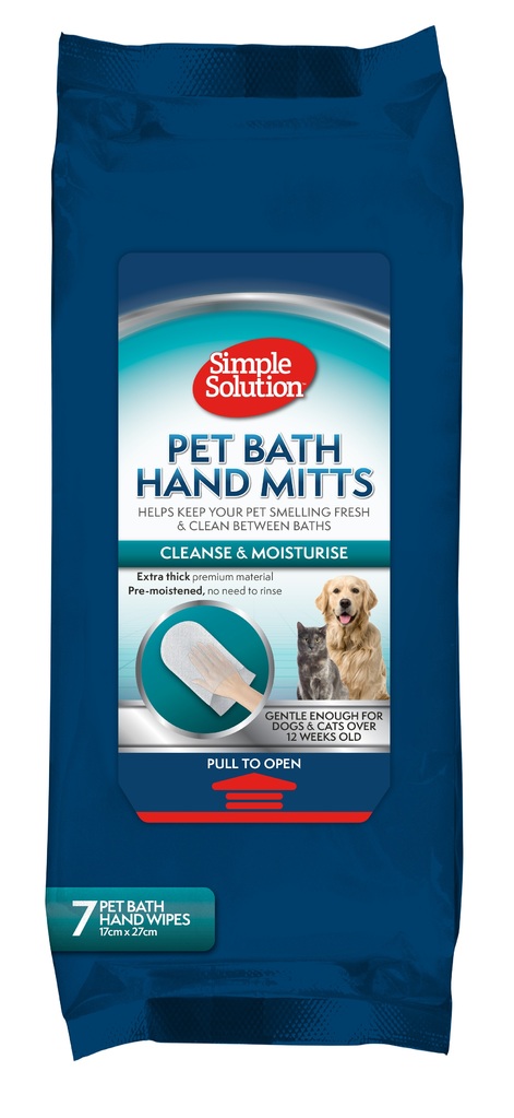 Simple Solution Pet Bath Hand Mitts, 7бр - кърпи за суха баня