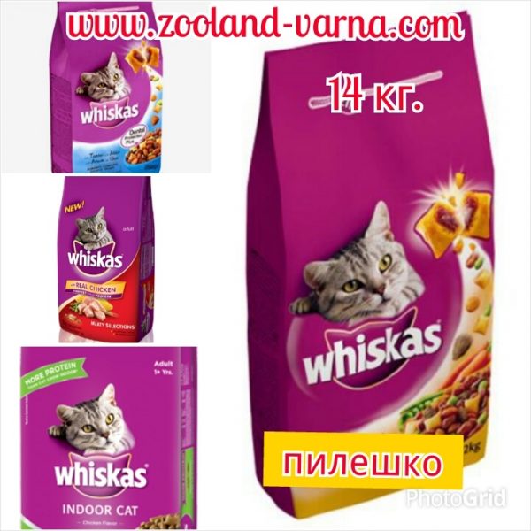 Whiskas 14 кг. суха храна за котки, всички видове