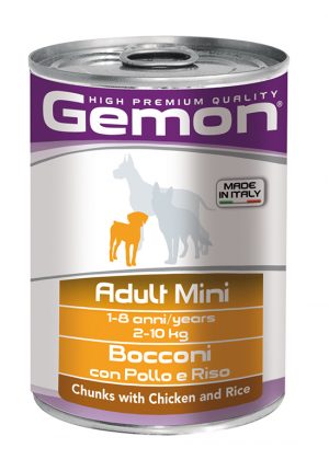 Gemon Консерва хапки  415g - Adult Mini за дребни породи, пиле и ориз