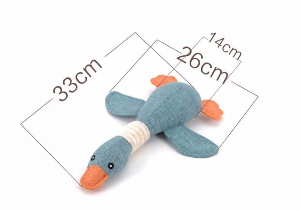 Текстилна играчка за куче патица със звук, 33 см