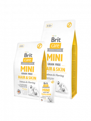 Brit Care Mini Grain Free Hair & Skin Сьомга и херинга 2 кг