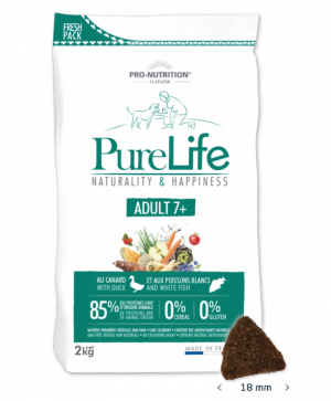 PureLife ADULT 7+  храна за кучета над 7г с патица и риба, 2 kg