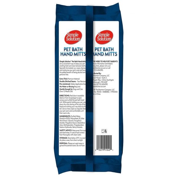 Simple Solution Pet Bath Hand Mitts, 7бр - кърпи за суха баня - Image 2