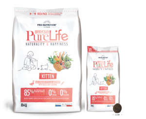 Pure Life KITTEN с патешко и сардини 8кг