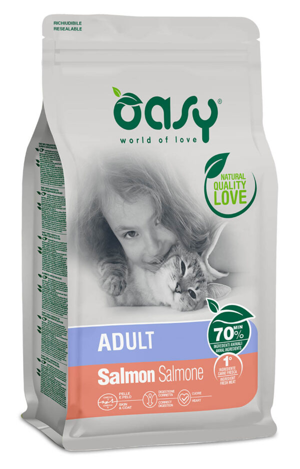 Oasy Adult Chicken, Храна за котка с риба, 7.5 кг
