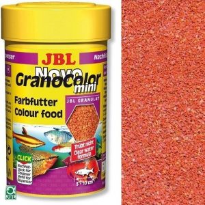 JBL Novo GranoColor mini 100мл.- основна храна за малки рибки, за цветовете, гранули