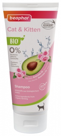 Beaphar BIO Shampoo Cat and Kitten 200 мл. шампоан с авокадо, розово масло, алое вера