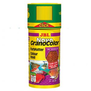 JBL Novo GranoColor Click 250мл.- храна за риби, за подсилване на цветовете, гранули, с ДОЗАТОР