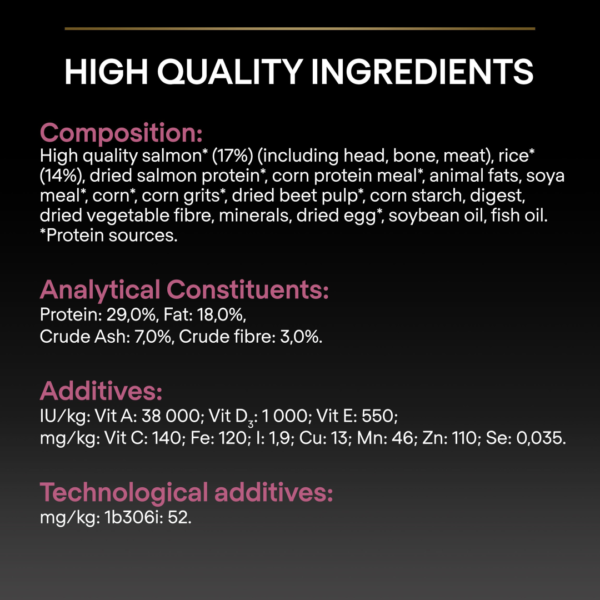 Pro Plan Medium & Large Adult 7+ Sensitive Skin с OPTIDERMA®, богата на сьомга 14 кг - Image 7