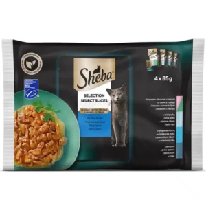 SHEBA Select Slices - Паучове за котка рибни ястия 4х85 гр