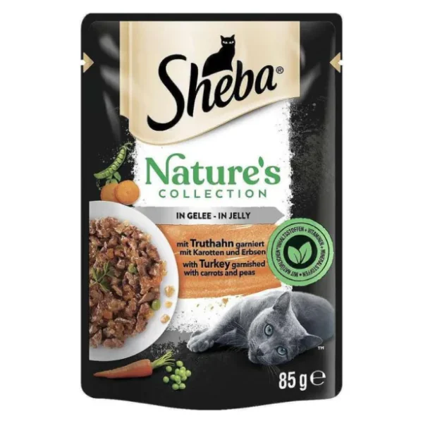 Sheba Nature's Collection с Пуешко, Моркови и Грах в Желе 85 гр