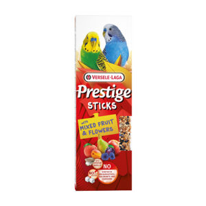 Prestige Sticks Budgies with Mixed Fruits & Flowers – лакомство за вълнисти папагали – стикове с микс от плодове и цветя