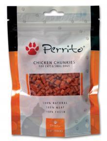 Perrito Premium Късчета с пилешко месо и морски дарове за котенца и малки кученца, 100 гр