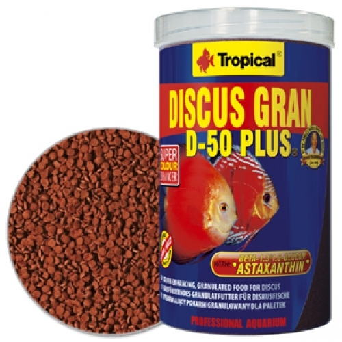 Tropical D-50 PLUS granulat 250 мл. ежедневна храна на гранули за Дискуси и хайверни рибки