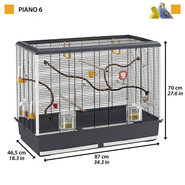 Piano 6 Черна клетка с изчистен дизайн, 87см - Image 2