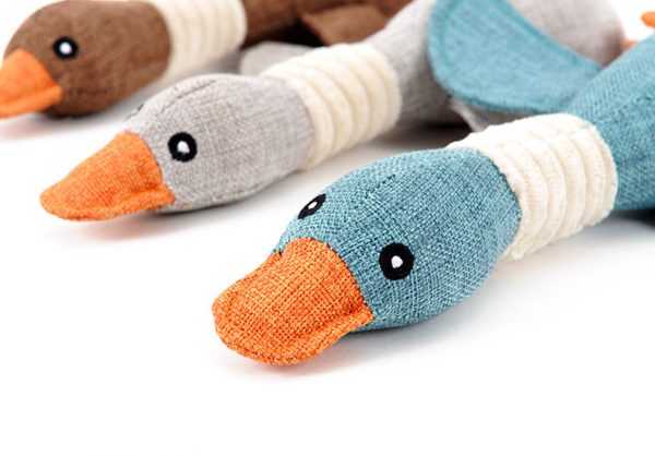 Текстилна играчка за куче патица със звук, 33 см - Image 3