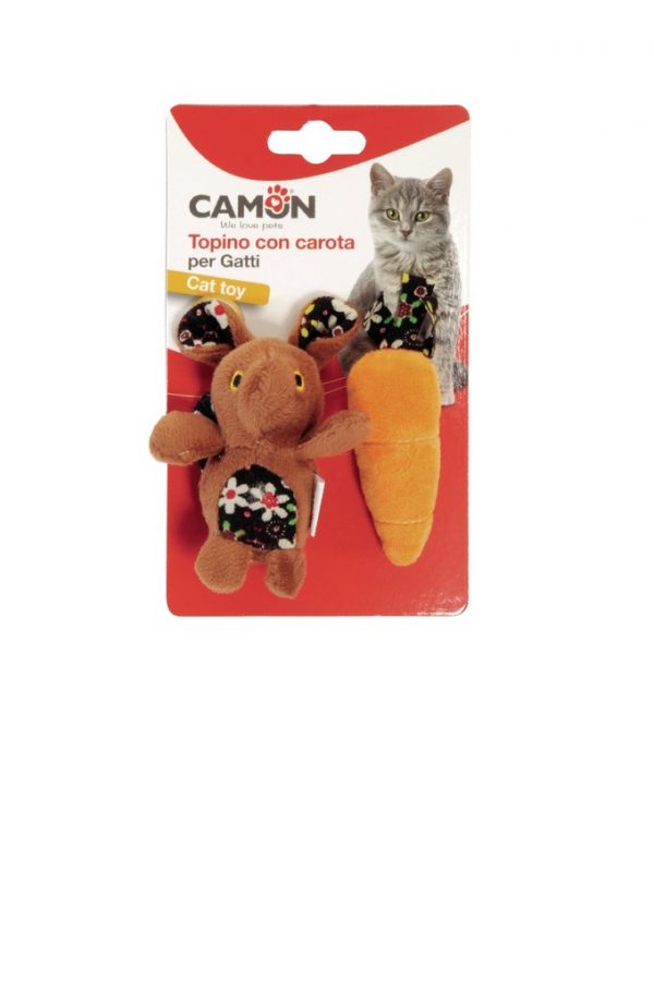 Camon Плюшена играчка мишка с морков