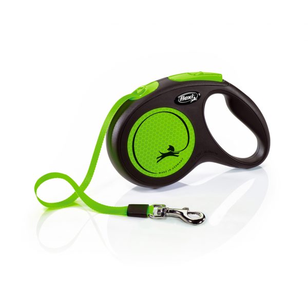 Flexi NEON лента S-M- автоматичен светлоотразителен  цветен повод - Image 3