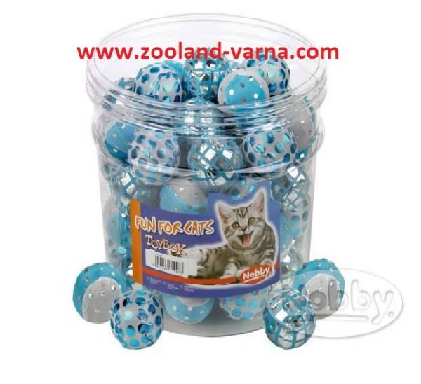 Nobby Играчка синя бляскава топка, 4 см