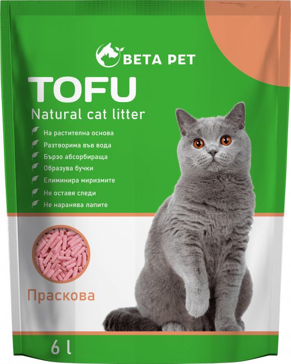 Beta Pet Tofu Биоразградима котешка тоалетна 6 л - Image 2