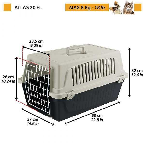 Ferplast Atlas 20 Транспортна чанта за кучета и котки  в различни цветове, 58 см - Image 4