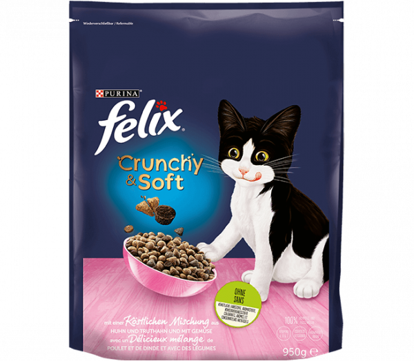 Felix Crunchy & Soft За малки котета, 950 гр